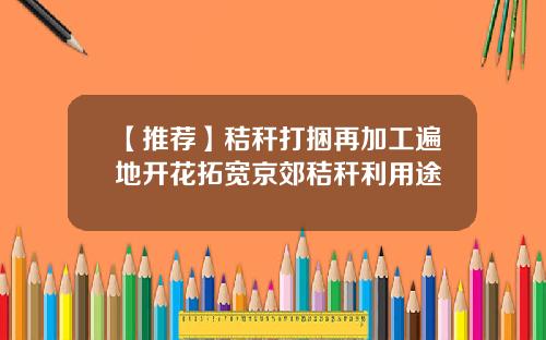 【推荐】秸秆打捆再加工遍地开花拓宽京郊秸秆利用途