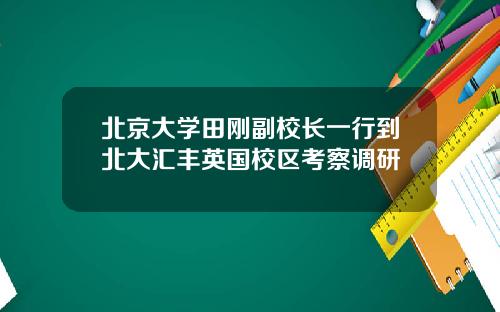 北京大学田刚副校长一行到北大汇丰英国校区考察调研