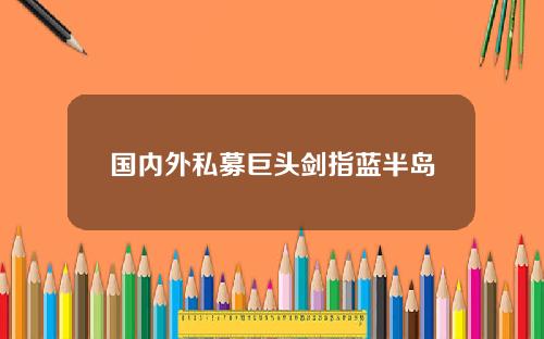 国内外私募巨头剑指蓝半岛