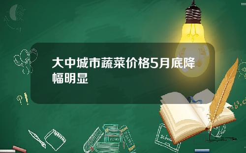 大中城市蔬菜价格5月底降幅明显