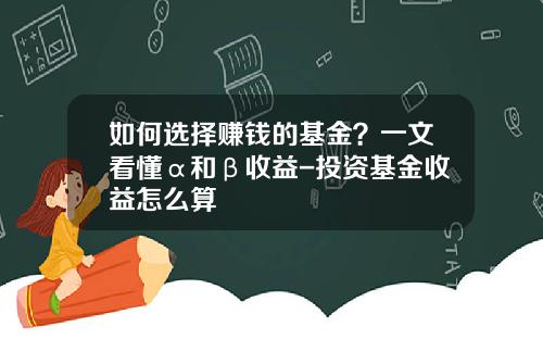 如何选择赚钱的基金？一文看懂α和β收益-投资基金收益怎么算