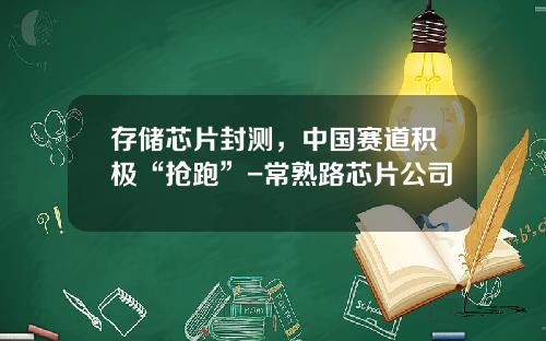 存储芯片封测，中国赛道积极“抢跑”-常熟路芯片公司