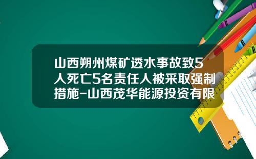 山西朔州煤矿透水事故致5人死亡5名责任人被采取强制措施-山西茂华能源投资有限公司