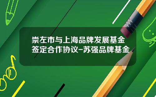 崇左市与上海品牌发展基金签定合作协议-苏强品牌基金