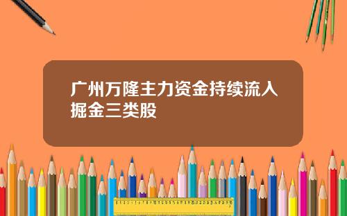 广州万隆主力资金持续流入掘金三类股