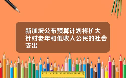 新加坡公布预算计划将扩大针对老年和低收入公民的社会支出