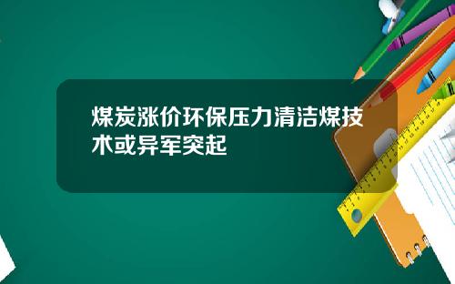 煤炭涨价环保压力清洁煤技术或异军突起