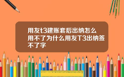 用友t3建账套后出纳怎么用不了为什么用友T3出纳签不了字