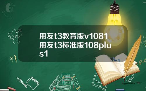 用友t3教育版v1081用友t3标准版108plus1