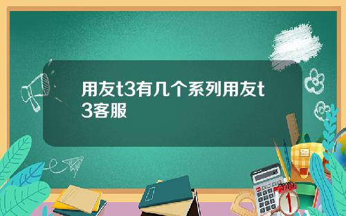 用友t3有几个系列用友t3客服