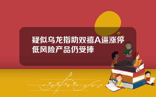 疑似乌龙指助双禧A逼涨停低风险产品仍受捧