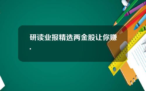 研读业报精选两金股让你赚.