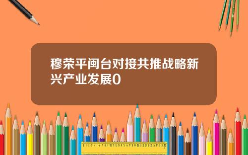 穆荣平闽台对接共推战略新兴产业发展0