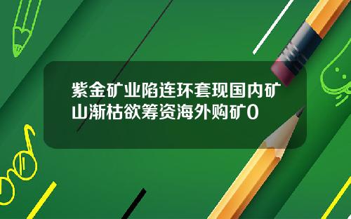 紫金矿业陷连环套现国内矿山渐枯欲筹资海外购矿0
