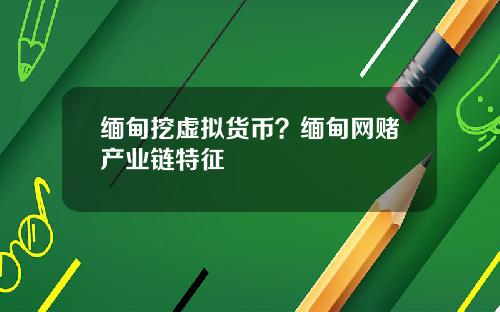 缅甸挖虚拟货币?缅甸网赌产业链特征