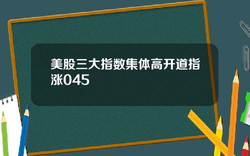 美股三大指数集体高开道指涨045