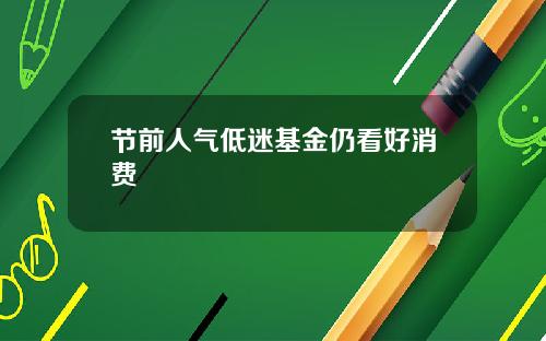 节前人气低迷基金仍看好消费