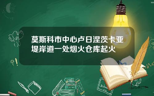 莫斯科市中心卢日涅茨卡亚堤岸道一处烟火仓库起火