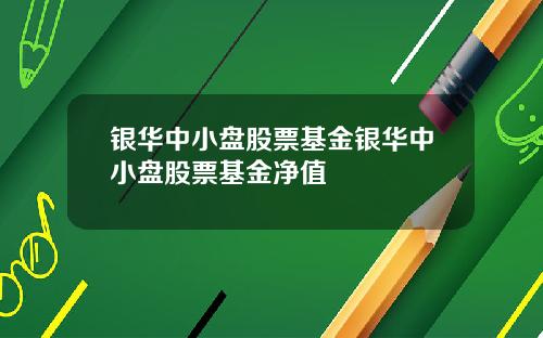 银华中小盘股票基金银华中小盘股票基金净值