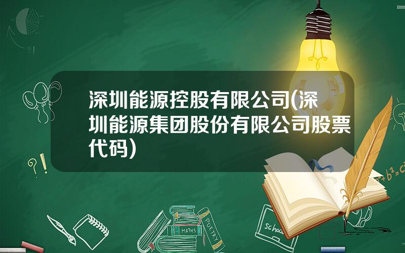 深圳能源控股有限公司(深圳能源集团股份有限公司股票代码)