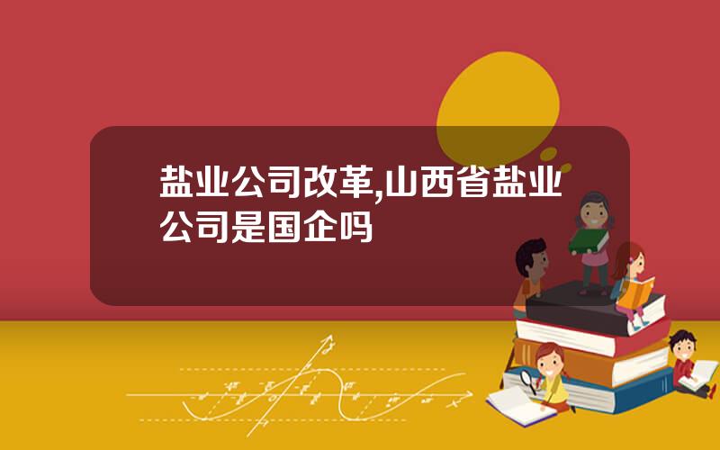 盐业公司改革,山西省盐业公司是国企吗
