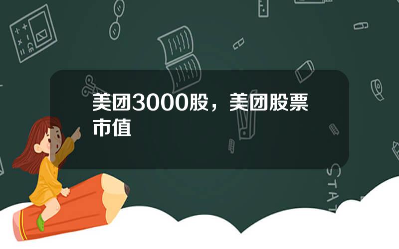 美团3000股，美团股票市值