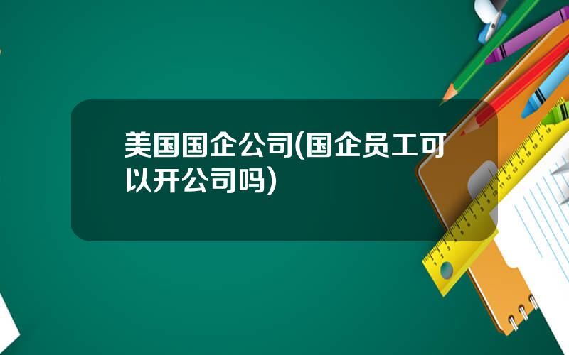 美国国企公司(国企员工可以开公司吗)