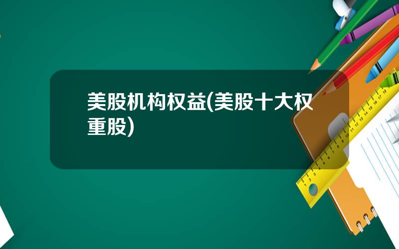 美股机构权益(美股十大权重股)