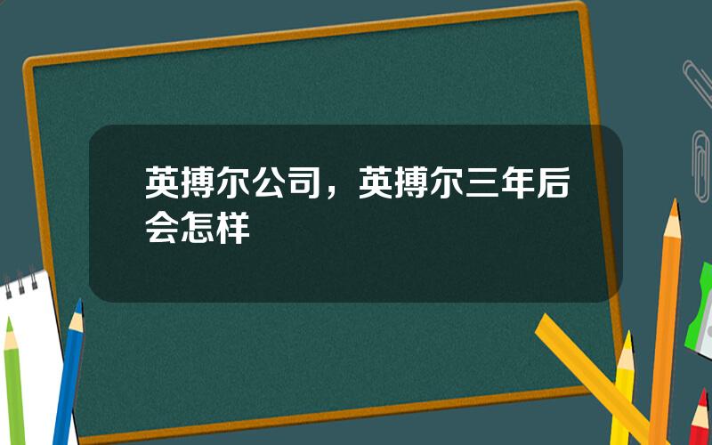 英搏尔公司，英搏尔三年后会怎样