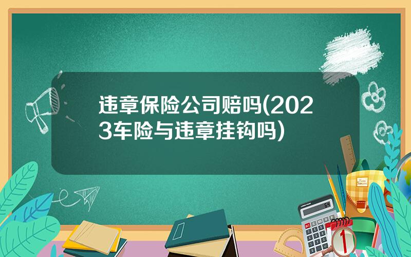 违章保险公司赔吗(2023车险与违章挂钩吗)