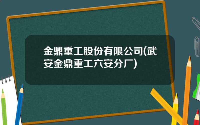 金鼎重工股份有限公司(武安金鼎重工六安分厂)