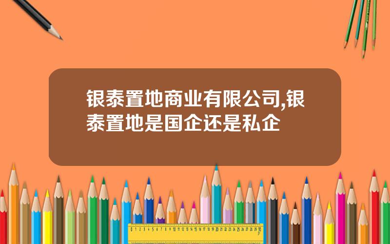 银泰置地商业有限公司,银泰置地是国企还是私企